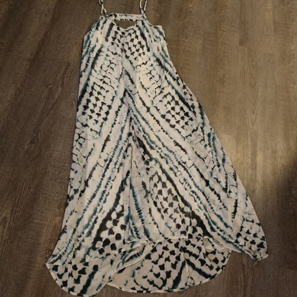 Maternity Sleeveless Indigo Printed dress - Picture 4 of 7